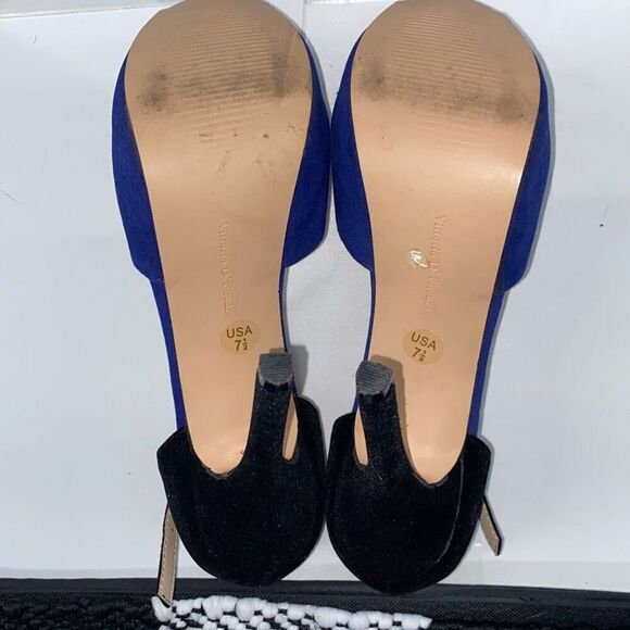 Vittorio D'Firenze Blossom Carina-76 Faux Suede T-strap Peep-toe Platform Stilet - Picture 11 of 12